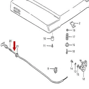 * IN STOCK IN USA* HOOD LATCH RELEASE LOCK CABLE SUZUKI SAMURAI {82191-82000} - Picture 1 of 1