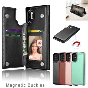 For Samsung Galaxy Note20 Ultra Note10+ Leather Wallet Case Magnetic Flip Cover - Picture 1 of 32