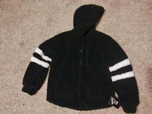 Girls Youth Boys Fleece Jacket Sweater Hoodie L(10/12) Black - Picture 1 of 3