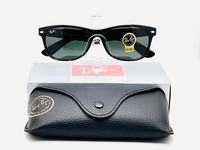 Ray-Ban RB2132 Nuevo Wayfarer 55 mm Unisex Gafas de sol - Marco Habana/Lente Verde Foto 1 de 4