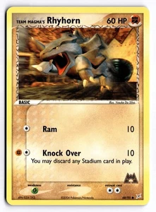 Team Magma's Rhyhorn - Common Team Magma vs Team Aqua 68/95 NM - Picture 1 of 2