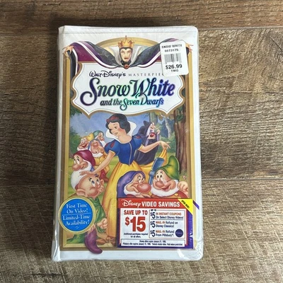 Snow White and the Seven Dwarfs VHS Walt Disney's Masterpiece Rare-New-Sealed - Image 1 of 4