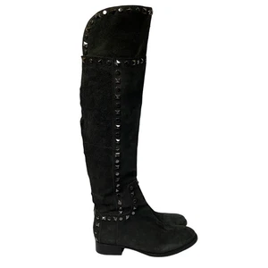 Botas para mujer Tory Burch grises de gamuza por encima de la rodilla talla 10 - Imagen 1 de 15