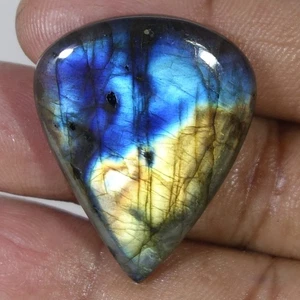 Natural Multi Fire Labradorite Pear Shape Cabochon Loose Gemstone 52.40 Carat - Picture 1 of 5