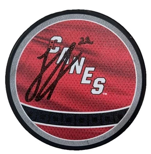 Logan Stankoven signed handsigniert Carolina Hurricanes Rückseite Retro Logo Puck - Bild 1 von 2