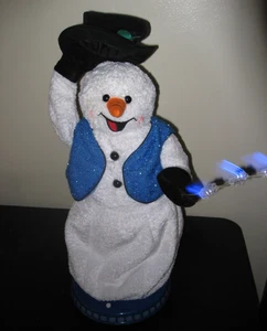 Vintage Gemmy animierte sich drehende Schneeflocke Schneemann singen tanzen Schnee Geizhals - LESEN - Bild 1 von 14