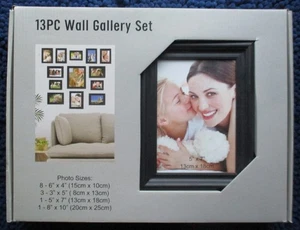 13 Stck. Schwarz Zuhause Familie WANDBEHANG GALERIE Collage Bild Fotorahmen Set/NEU - Bild 1 von 3