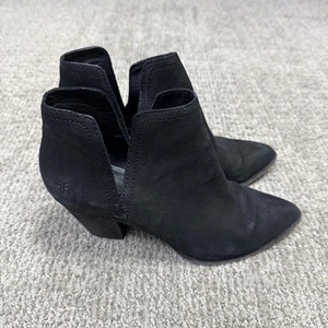 Frye Boots Black Block Heeled Leather Women’s Size 7 - Picture 1 of 11
