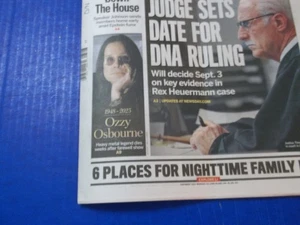'OZZY OSBOURNE' "HEAVY METAL ROCK LEGEND" DIES' NEWSDAY 23.07.25 - Bild 1 von 2