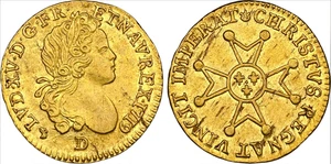 France - Louis XV - 1/2 louis d'or 1719 Lyon - NGC AU 58 - Imagen 1 de 1