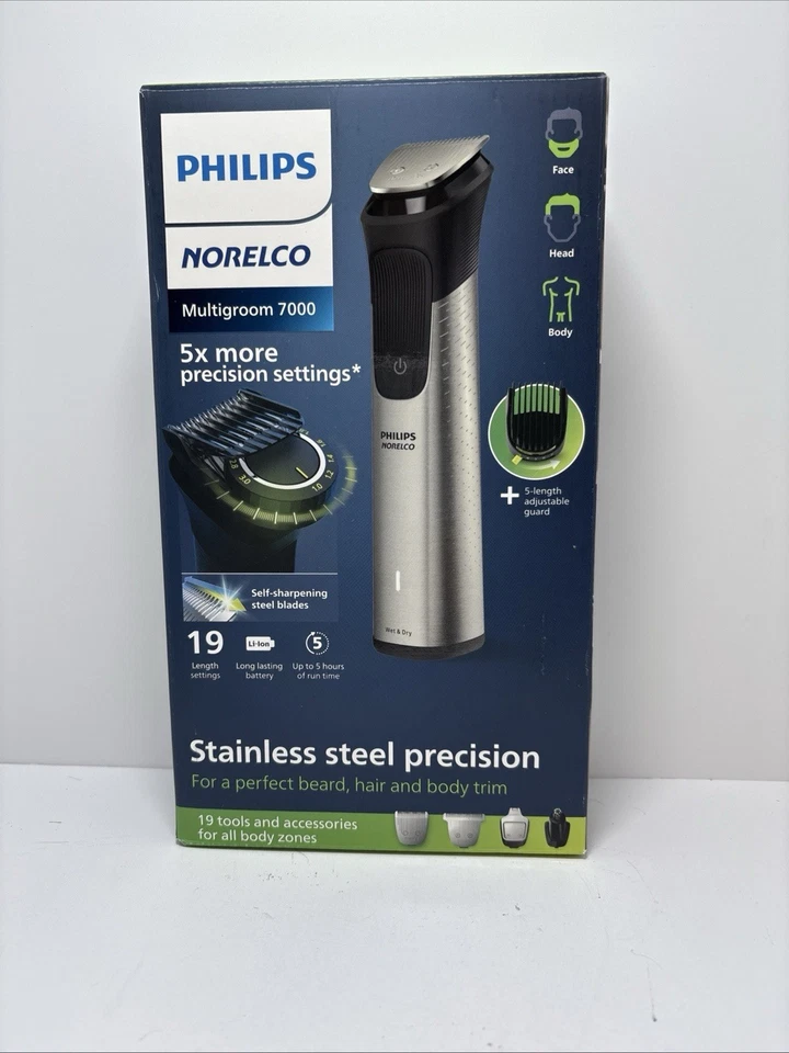 Philips Norelco Multigroom Series 7000, Kit de aseo para hombre con recortadora Foto 1 de 1