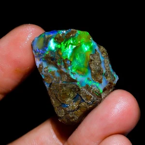 Large Opal Rough 32.50 Carat Natural Ethiopian Oil Opal Raw, Fire Opal Gemstone - Picture 1 of 5