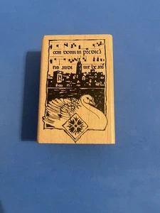 RARE Acey Deucy Rubber Stamp - Swan - Picture 1 of 8
