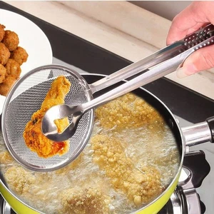 Drumsticks Stainless Steel Oil-Frying Colander Filter Spoon Food Clip Strainers - Picture 1 of 7