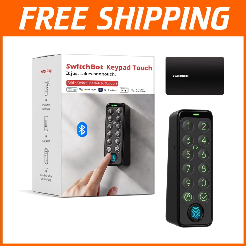 Smart Keypad Touch Lock - Fingerprint Entry,  Waterproof - Image 1 of 4