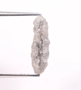 Diamante gris áspero natural de 3,08 quilates - diamante crudo sin cortar para joyería personalizada - Imagen 1 de 7