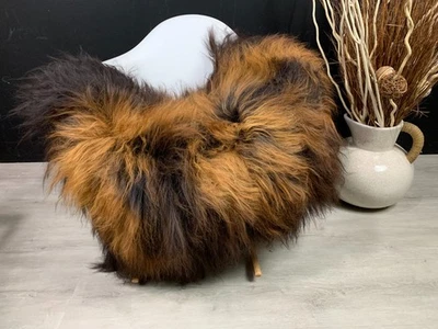 Hermosa alfombra natural exquisita de cuero genuino de piel de oveja cama para mascotas Foto 1 de 4