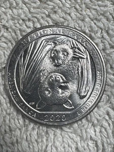 2020 "P" Error Quarter National Park BLIND BAT - Picture 1 of 4