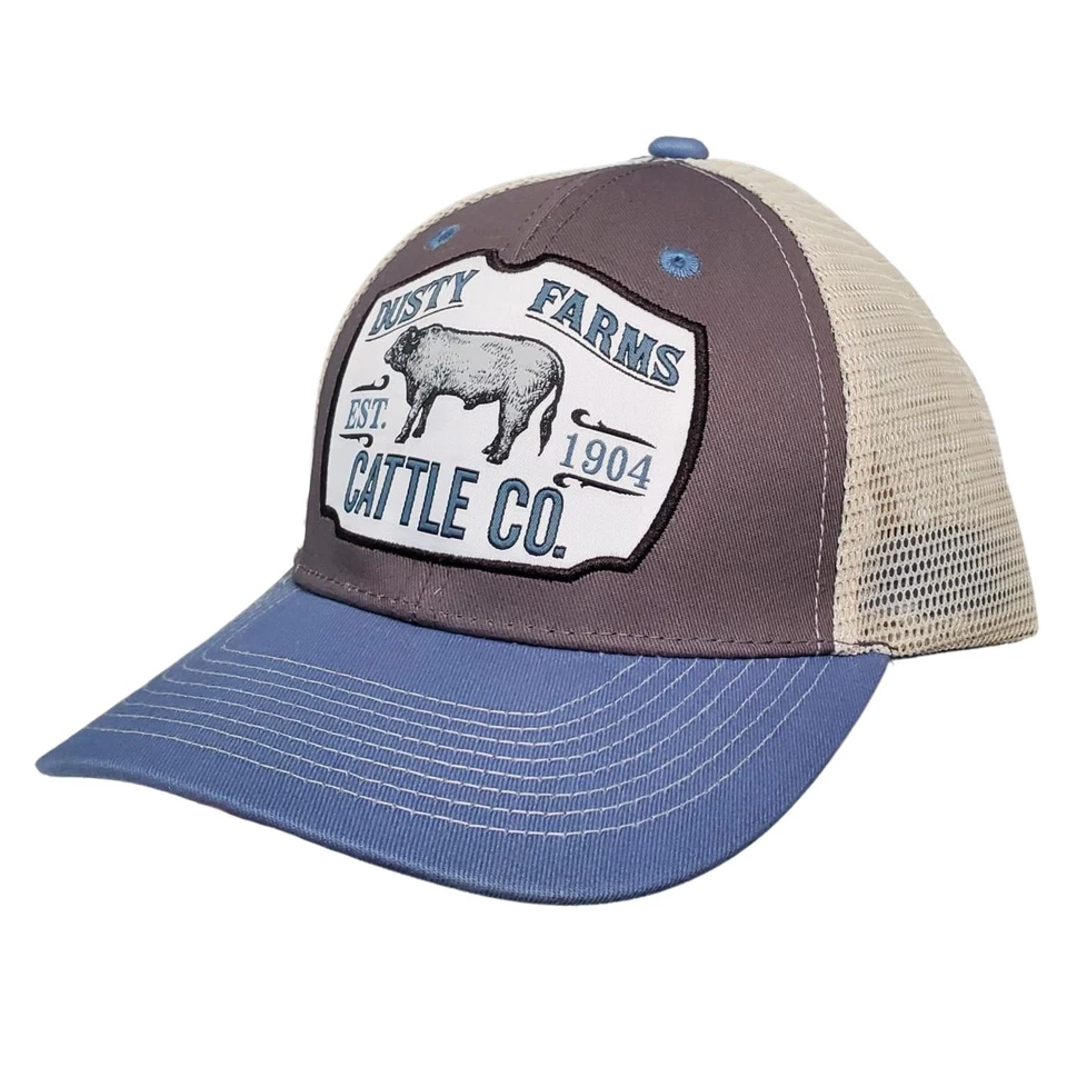 Western Fashion Accessories Dusty Farms Cattle Co gorra con cierre a presión (azul/gris/bronceado) Foto 1 de 1