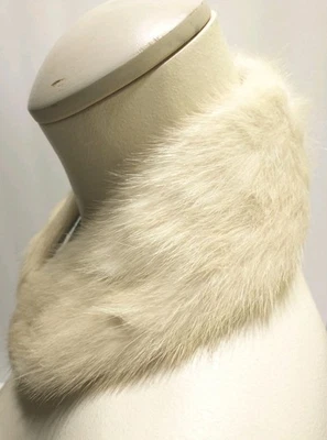 Vintage Mink Fur Collar Ivory/Cream for Coats/Dresses/Sweaters or Projects - Image 1 of 4