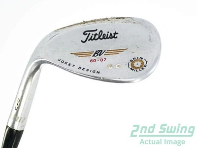 Titleist 2009 Vokey Spin Milled Chrome Wedge Lob LW 60° Stahl Stiff links 35,25 Zoll - Bild 1 von 4