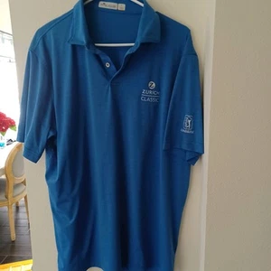Peter Millar Men’s Blue Polo Zurich Classic Stitch TPC Louisiana Logo Size Large - Picture 1 of 1