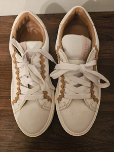 See By Chloé Sevy Shoes Womens 36 White Leather Low Top Sneakers Sevy Calfskin - Picture 1 of 9
