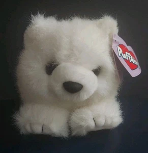 Puffkins Neu mit Etikett Kristall weißer Bär 4 1/2 Zoll Swibco Plüschtier Stofftier 1998 - Bild 1 von 5