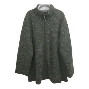 T by Talbots Fischgrät gesteppte olivgrüne Jacke mit Fleecekragen neu mit Etikett Größe 3X - Bild 1 von 12