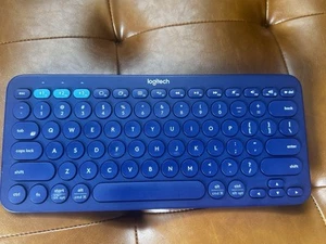 Logitech K380 Multi-Device Mini Bluetooth Keyboard Blue 920-007559 - Picture 1 of 2