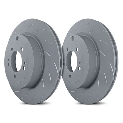 For Ford Fiesta 14-18 EBC Racing Swept Groove Slotted 1-Piece Rear Brake Rotors Foto 1 de 2