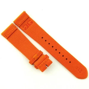 Authentic Glashutte Original 21mm x 18mm Orange Synthetic Watch Strap Band OEM - Picture 1 of 4