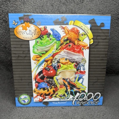 Rompecabezas Serendipity FROG BUSINESS por Lori Anzalone 1000 piezas 20”x 27” NUEVO Foto 1 de 4