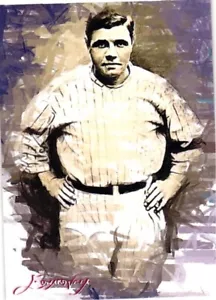 Babe Ruth 2019 Authentic Artist Signed Limited Edition Print Card 46 of 50 - Picture 1 of 4