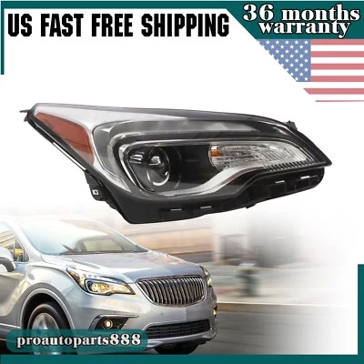 Fits For Buick Envision 2016-2018 Halogen Headlight LED DRL Passenger Side - Image 1 of 4