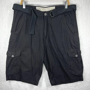 PD&C Shorts Mens 34 Cargo Black Belted Relaxed Outdoor Long Trunks - Picture 1 of 10
