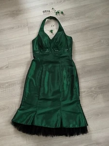 Neckholder Kleid von Kleemeier VALÉRIE Größe 38 Farbe Grün +Schmuckset neuwertig - Bild 1 von 14