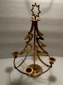 Kerzenständer Adventskranz, Tannenbaum, alter Kerzenständer, Messing - Bild 1 von 8