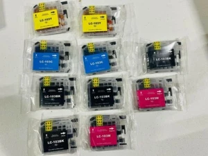 LC103 Set of 10 ink cartridges (black, cyan, magenta, yellow) NEW! Not OEM! - Bild 1 von 1