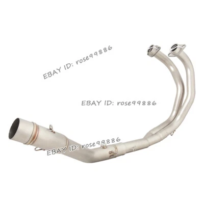 For Yamaha YZF R3 R25 MT-03 MT-25 2016-2025 Full Exhaust System Front Link Pipe - Image 1 of 4