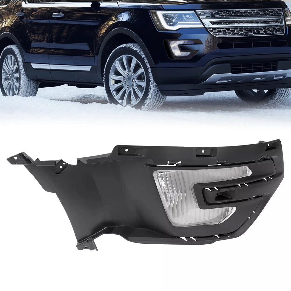 Halogen Driving Bumper Fog Light w/Cover For Ford Explorer 2016 2017 Right Side Foto 1 de 4