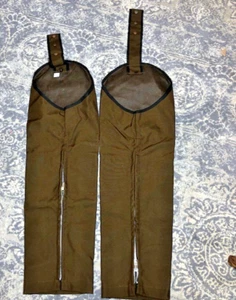 Cabelas Marrón Nylon Cremallera Caza Chaps Ajuste Regular Duradero Exterior Equipo Largo - Imagen 1 de 6