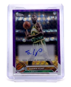 2024 Topps Chrome SP Shawn Kemp Auto Purple Geometric - Bild 1 von 2