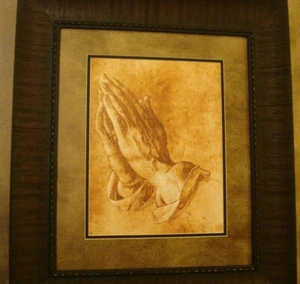 Albrecht Durer - MANOS RELIGIOSAS CRISTIANAS ORANTES IMPRESAS ENMARCADAS - Imagen 1 de 7