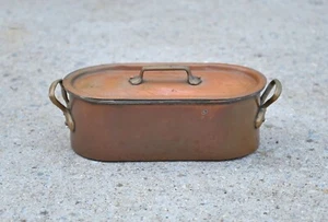 alter Kupfer Fischkessel mit Messinggriffen, gestempelt Leon Jaeggi und Söhne - Bild 1 von 10
