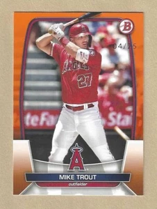 2023 Bowman Mike Trout TRUE ORANGE Border Parallel #89 #’d 04/25 Angels - Picture 1 of 2