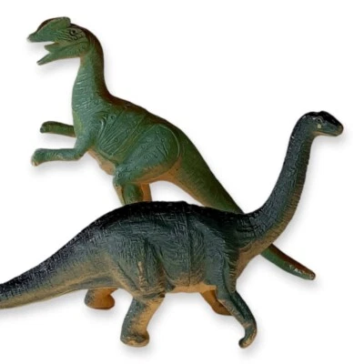 De colección. Lote de figuras de dinosaurios 1999 Apatosaurus Dilophosaurus Jurassic Animal Planet Foto 1 de 4