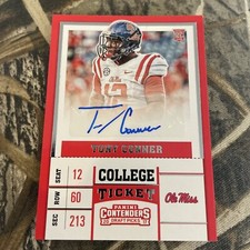 Tony Conner 2017 Contenders Draft Picks College Ticket Auto Rookie RC Ole Miss