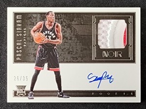 2016-17 Noir Horizontal Color Pascal Siakam RC Rookie Patch Auto Autograph 26/35