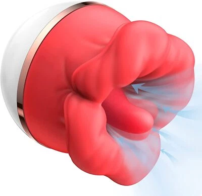 Rose Sucking Vibrator Oral Clit Tongue Licking G-Spot Dildo Sex Toys for Women - Image 1 of 4
